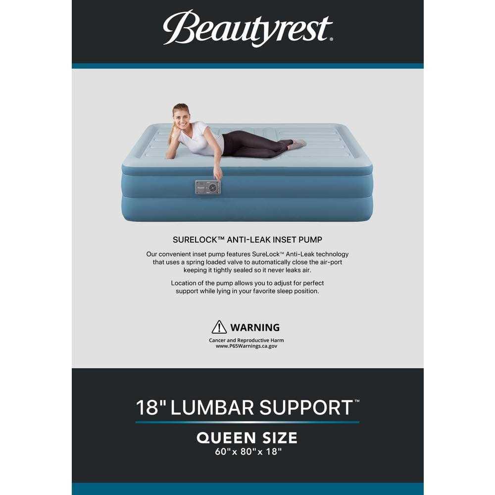 Beautyrest Lumbar Support 18 Queen Air Mattress with Built-in Pump - Image 4