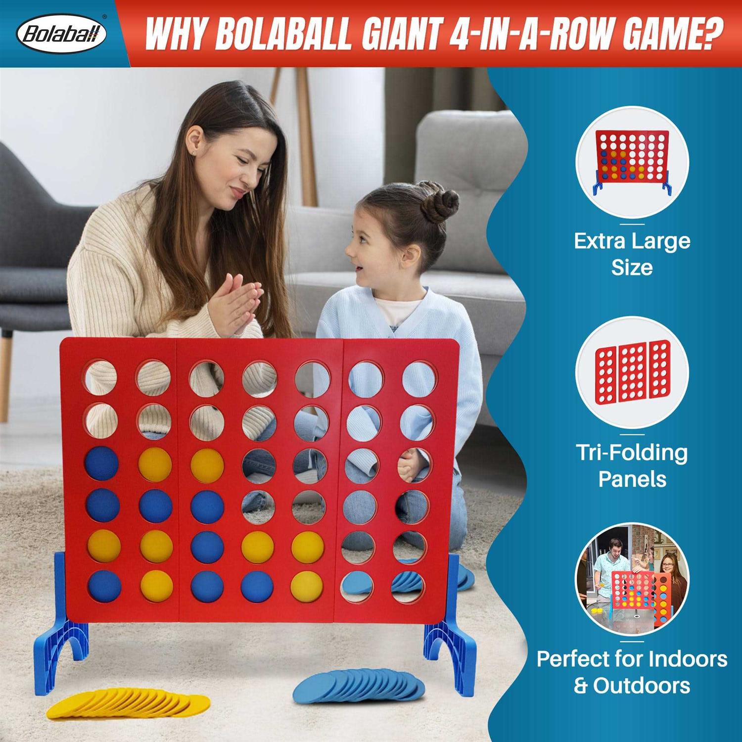 Bolaball Giant 4-in-A-Row Game - Image 4