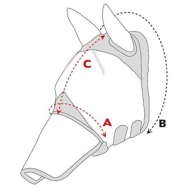 Shires Fine Mesh Fly Mask Ears - Image 2