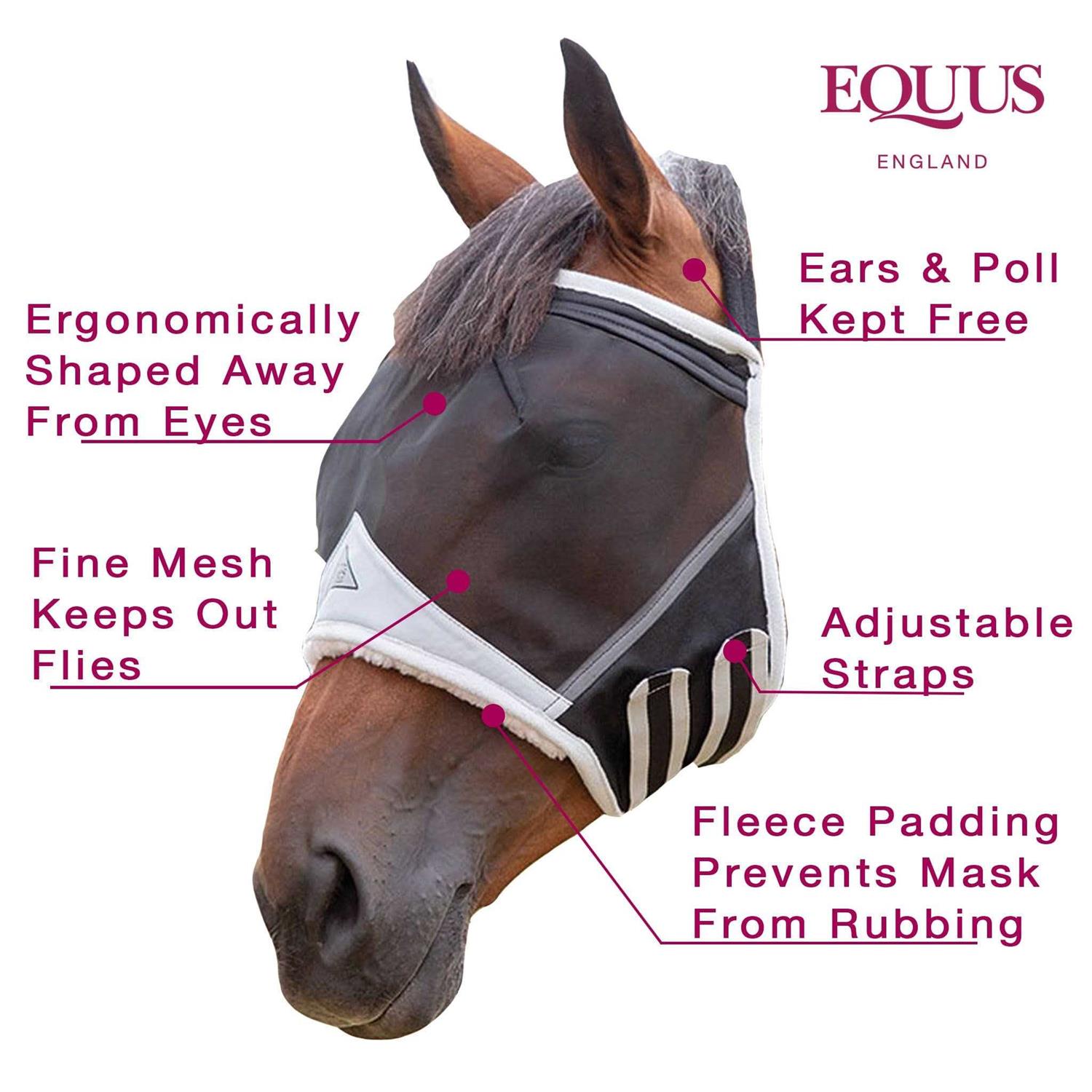 Shires Fine Mesh Fly Mask Ears - Image 5