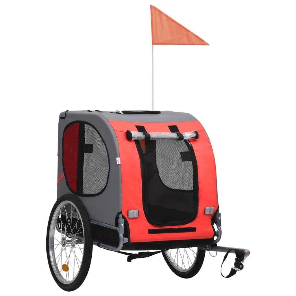 vidaXL Dog Bike Trailer Orange and - Image 4