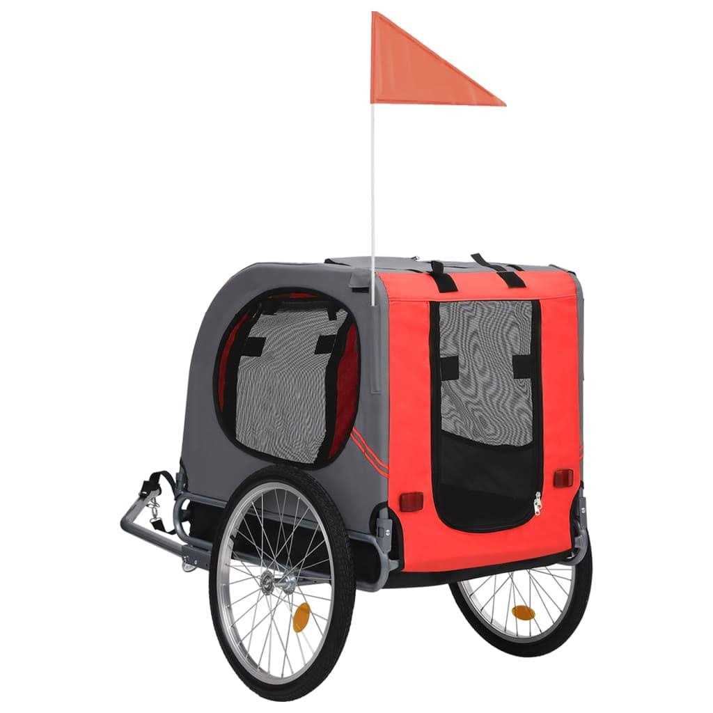 vidaXL Dog Bike Trailer Orange and - Image 5