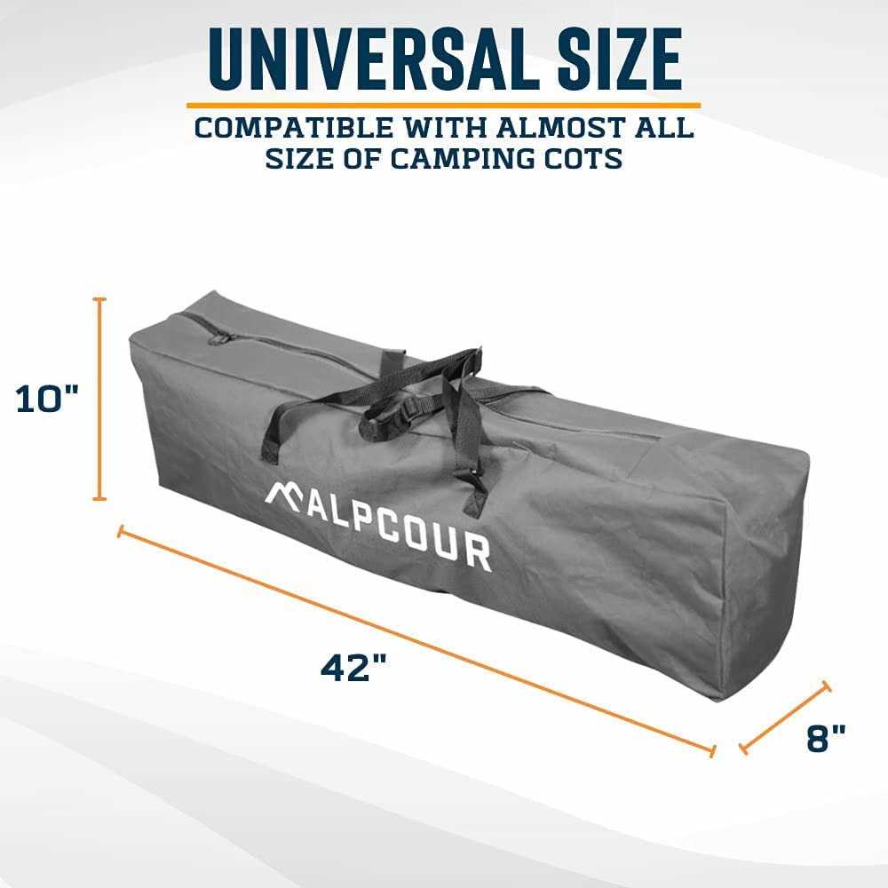 Alpcour 42-Inch Heavy Duty Polyester Camping Cot and Chair Bag - Image 4