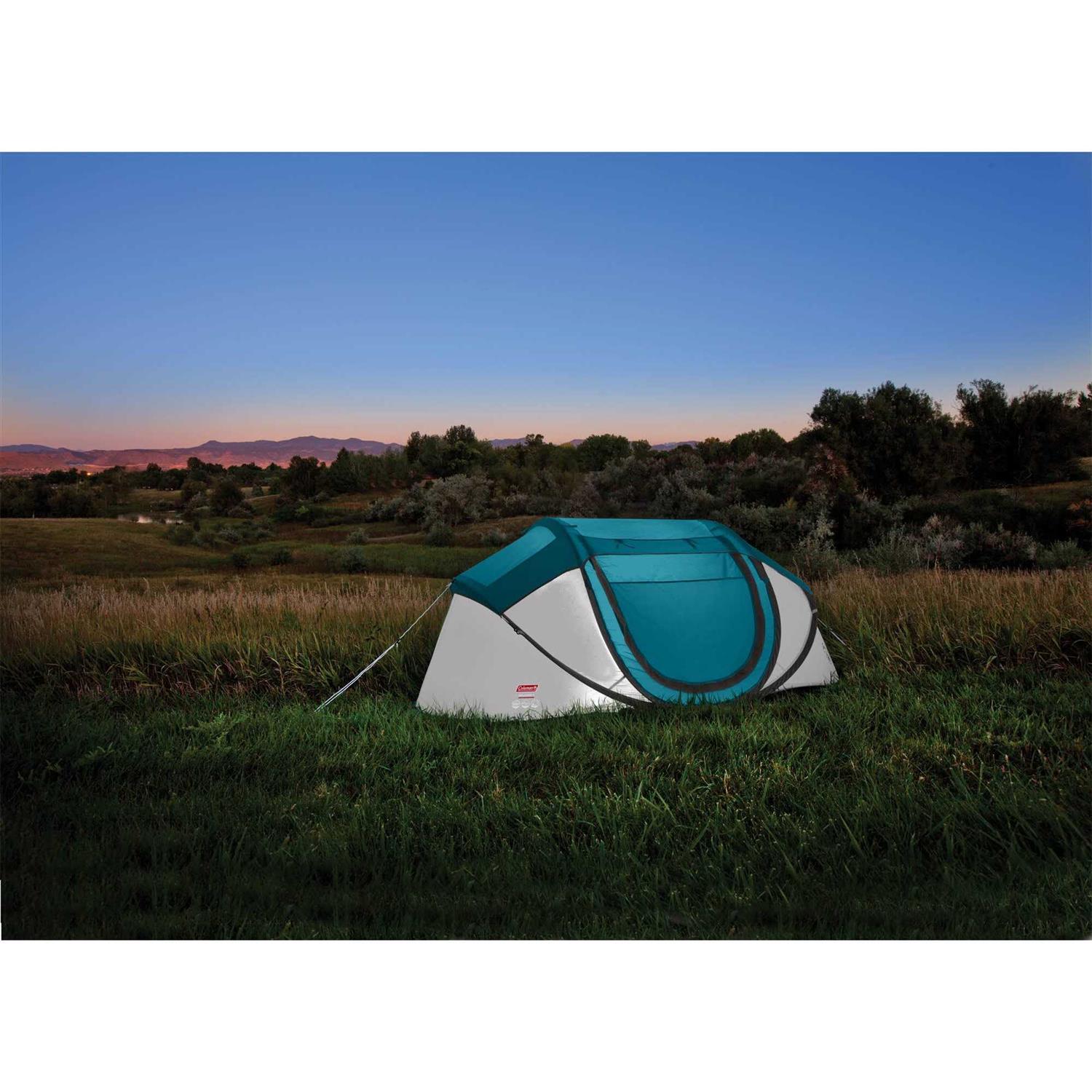Coleman Galiano 4 Man Fastpitch Pop Up Tent Blue - Image 2