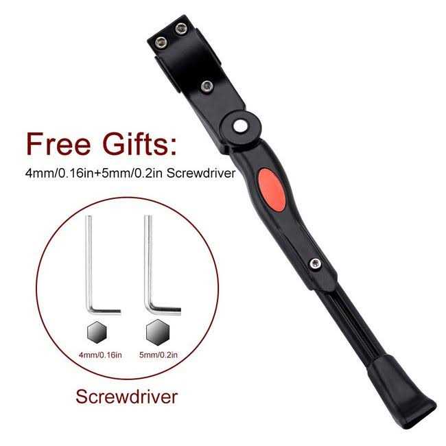 Uhacker Adjustable Bike Kickstand Aluminum Rear Side Bicycle Stand For Bike 22-27 - Image 4