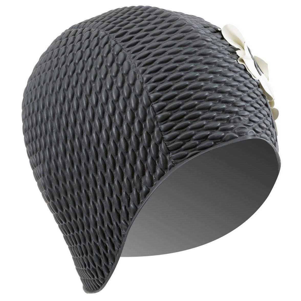 Sporti Floral Bubble Swim Cap - Image 5