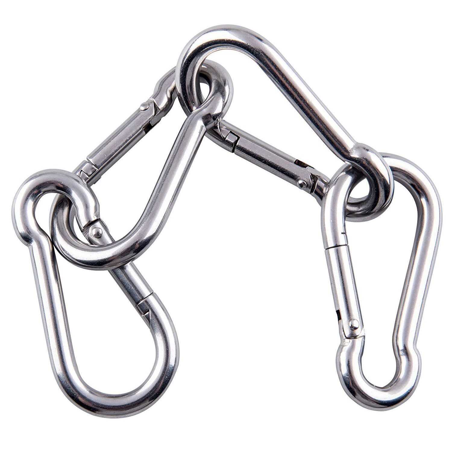 sprookber Stainless Steel Carabiner Spring Snap Hook 304 Stainless Steel Clips - Image 3