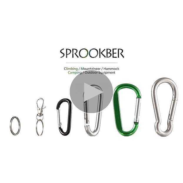 sprookber Stainless Steel Carabiner Spring Snap Hook 304 Stainless Steel Clips - Image 5