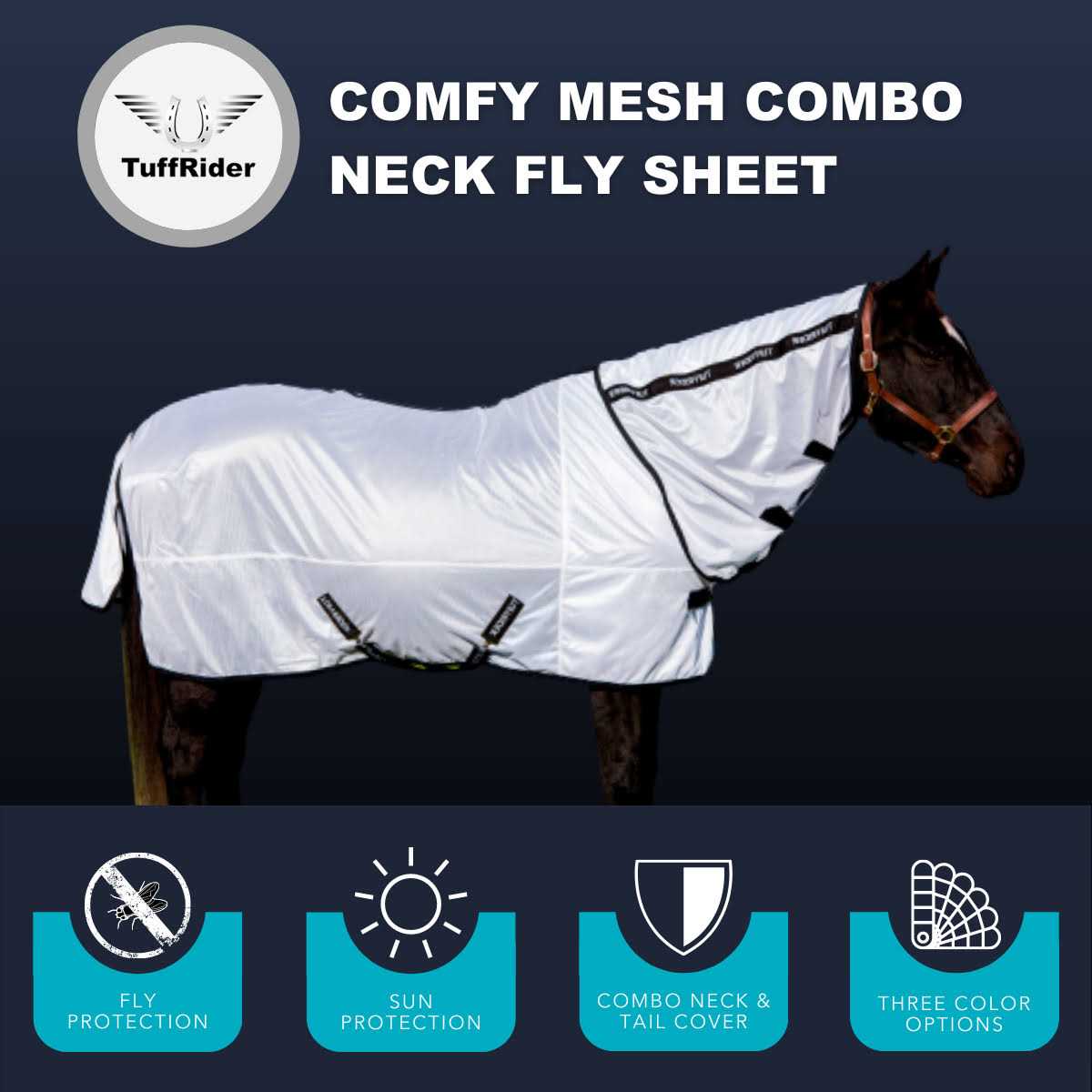 TuffRider Comfy Mesh Neck Fly Sheet - Image 2