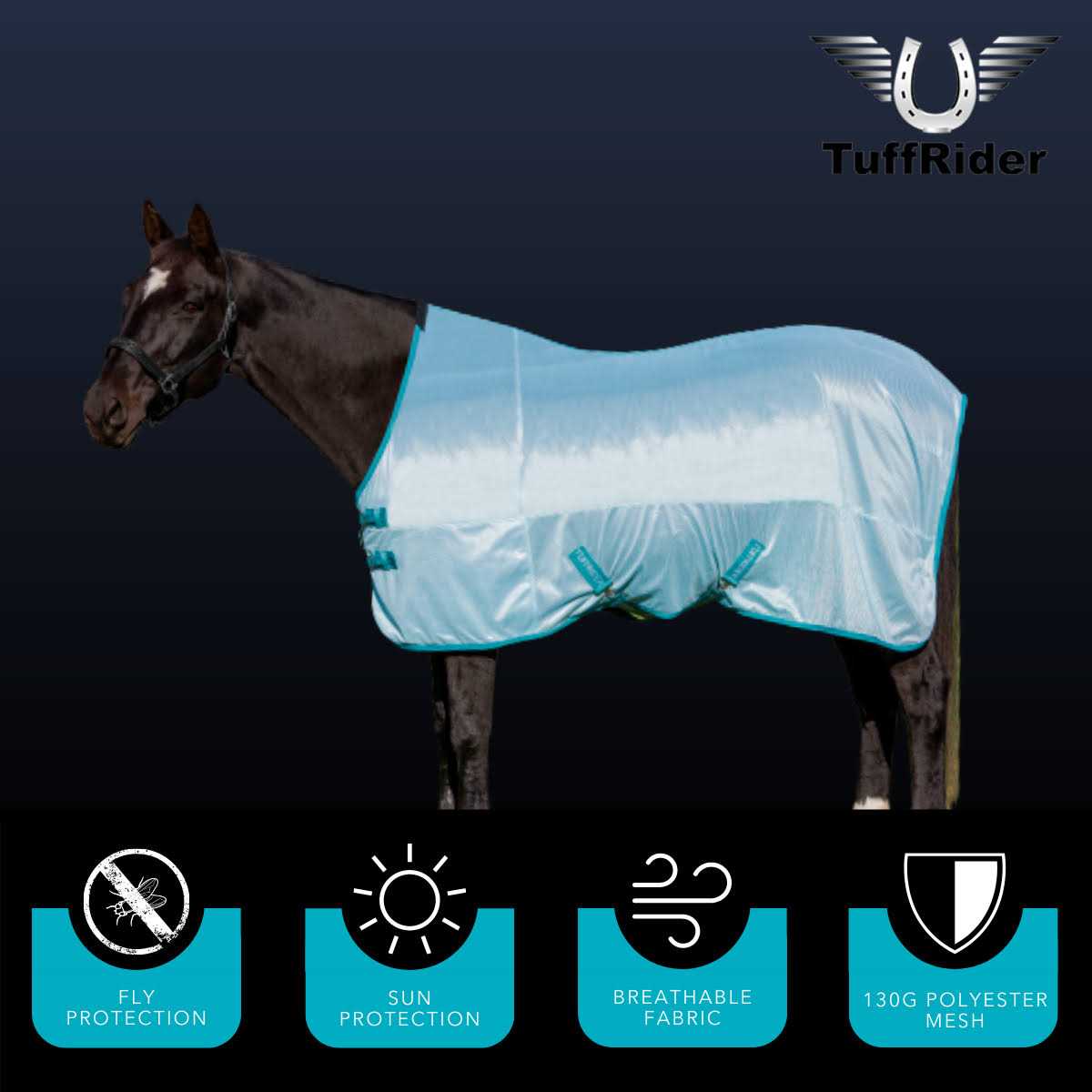 TuffRider Comfy Mesh Neck Fly Sheet - Image 3