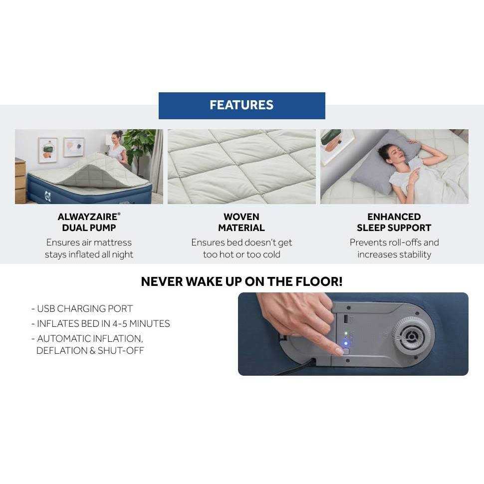 Bestway Sealy Top Air Mattress Queen with Built-in Dual Pump - Image 3