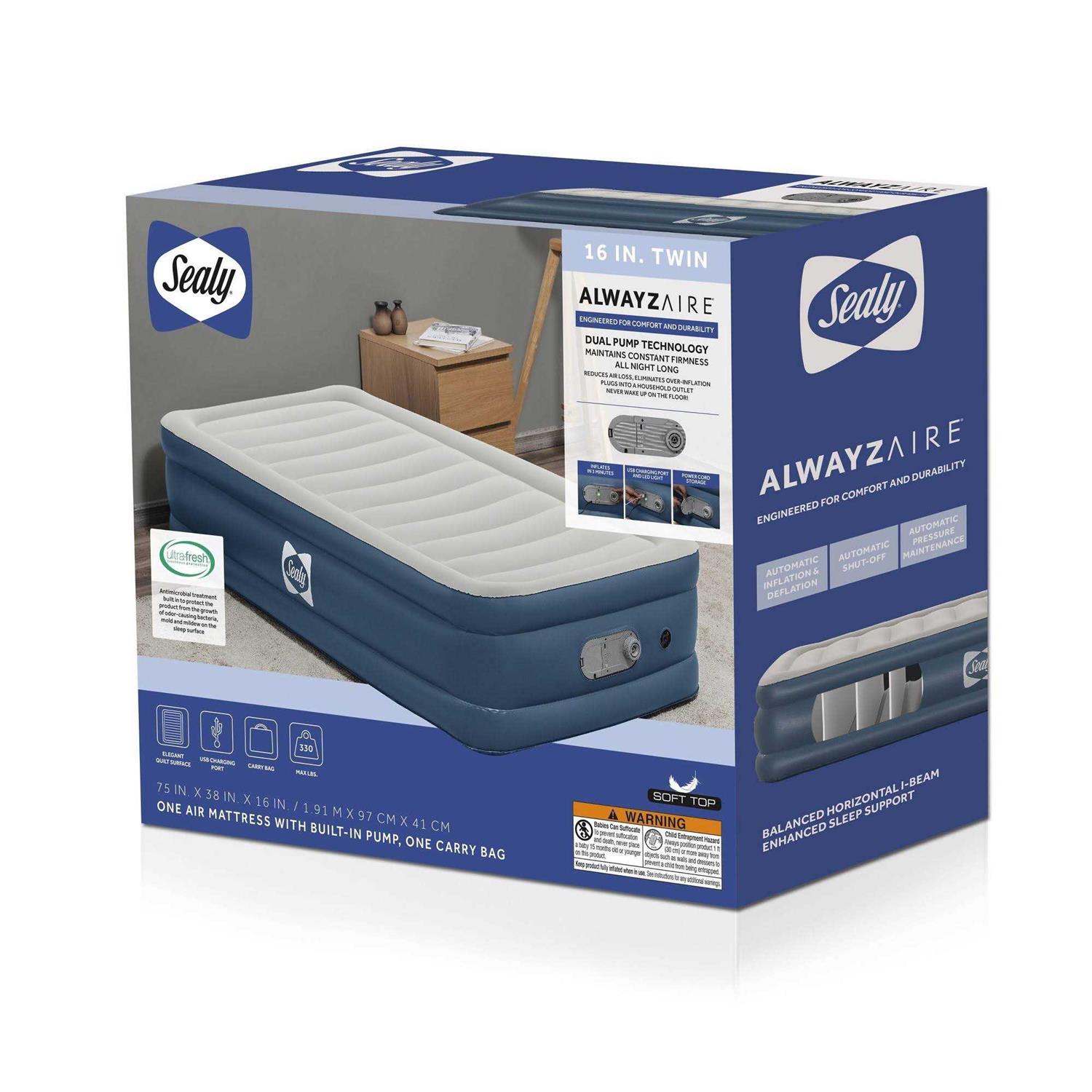 Bestway Sealy Top Air Mattress Queen with Built-in Dual Pump - Image 5