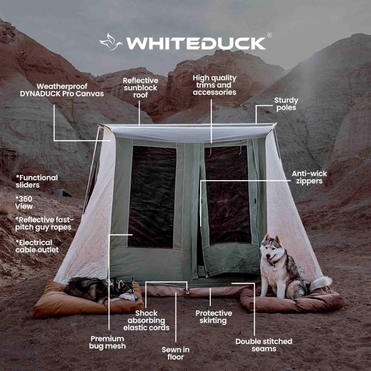 White Duck Outdoors Prota Canvas Cabin Tent - Image 4