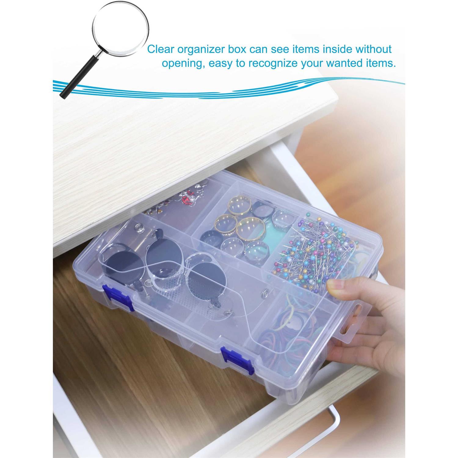 Beoccudo Tackle Box Fishing Tackle Box for Snacks Snackle Box Container Small Tackle Box Organizer Clear Plastic Organizer Box - Image 4