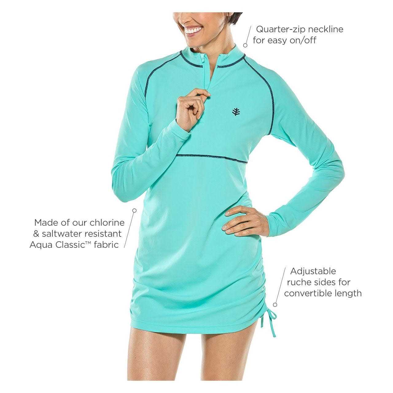 Coolibar Women's Lawai Ruche Swim Shirt - Image 2