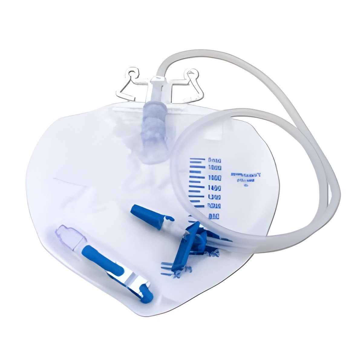 Cardinal Health Standard Vented Drainage Bag with Double Hanger Anti-Reflux Valve 2,000 ml