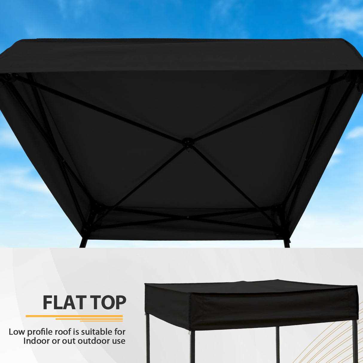 4 W x 4 D Steel Pop-Up Canopy Portable Privacy Dressing Room EAGLE PEAK Roof - Image 3