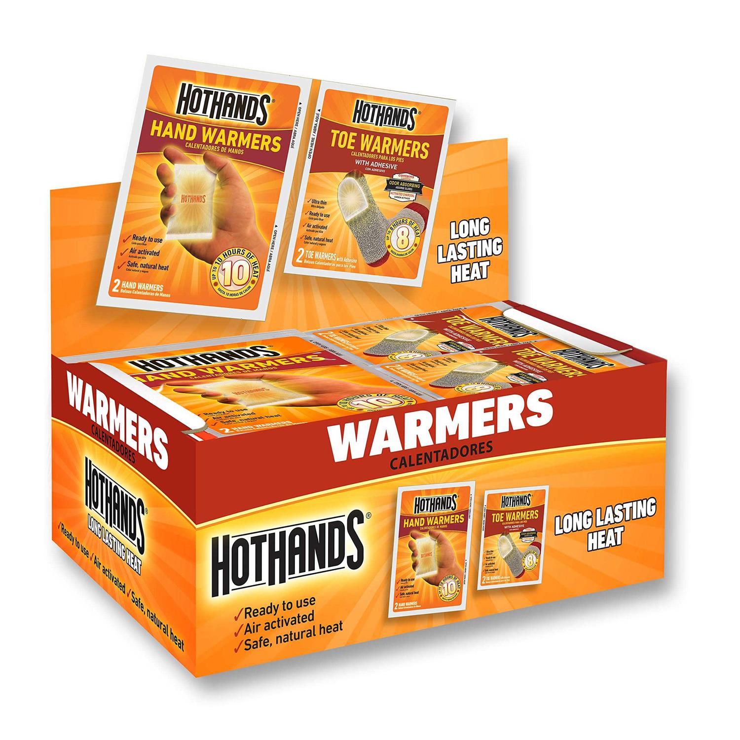 HotHands Hand & Toe Warmers Long Lasting Natural Odorless Air Activated Warmers
