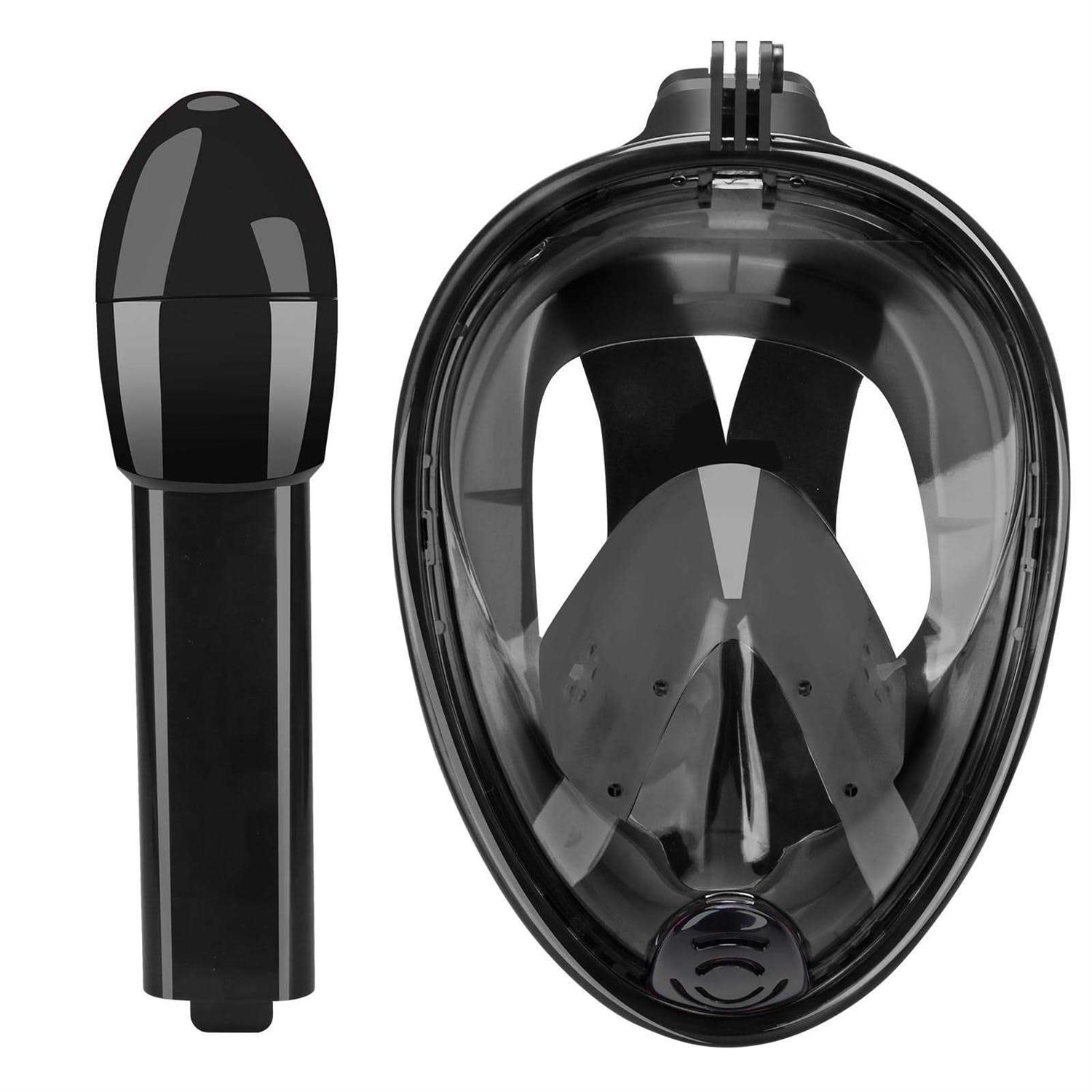 Full Face Snorkel Mask, Snorkeling Mask with Detachable Camera Mount, 180 Panoramic Anti-Fog Anti-Leak Diving Mask for Adult and Kids - Image 3