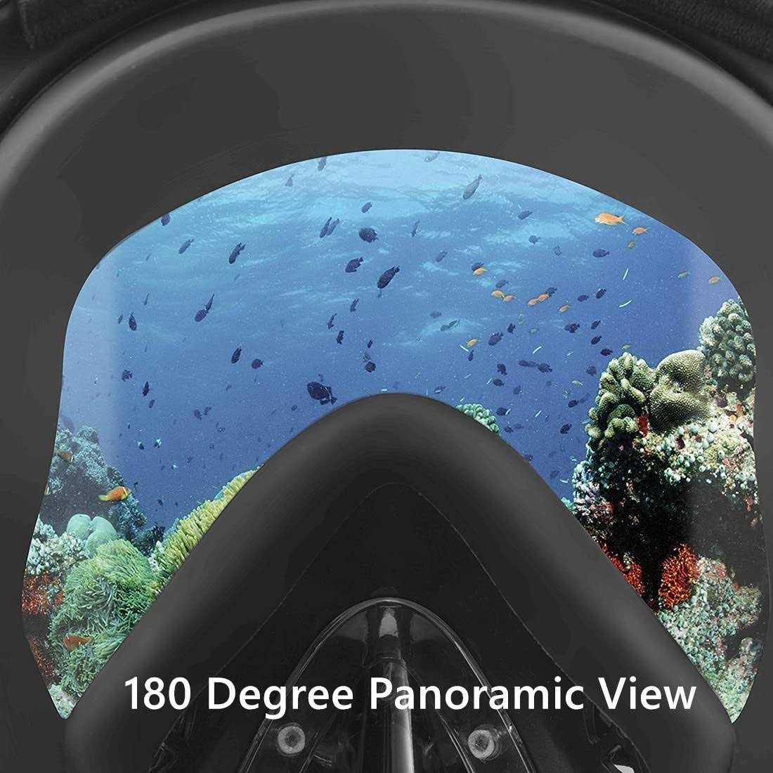 Full Face Snorkel Mask, Snorkeling Mask with Detachable Camera Mount, 180 Panoramic Anti-Fog Anti-Leak Diving Mask for Adult and Kids - Image 5