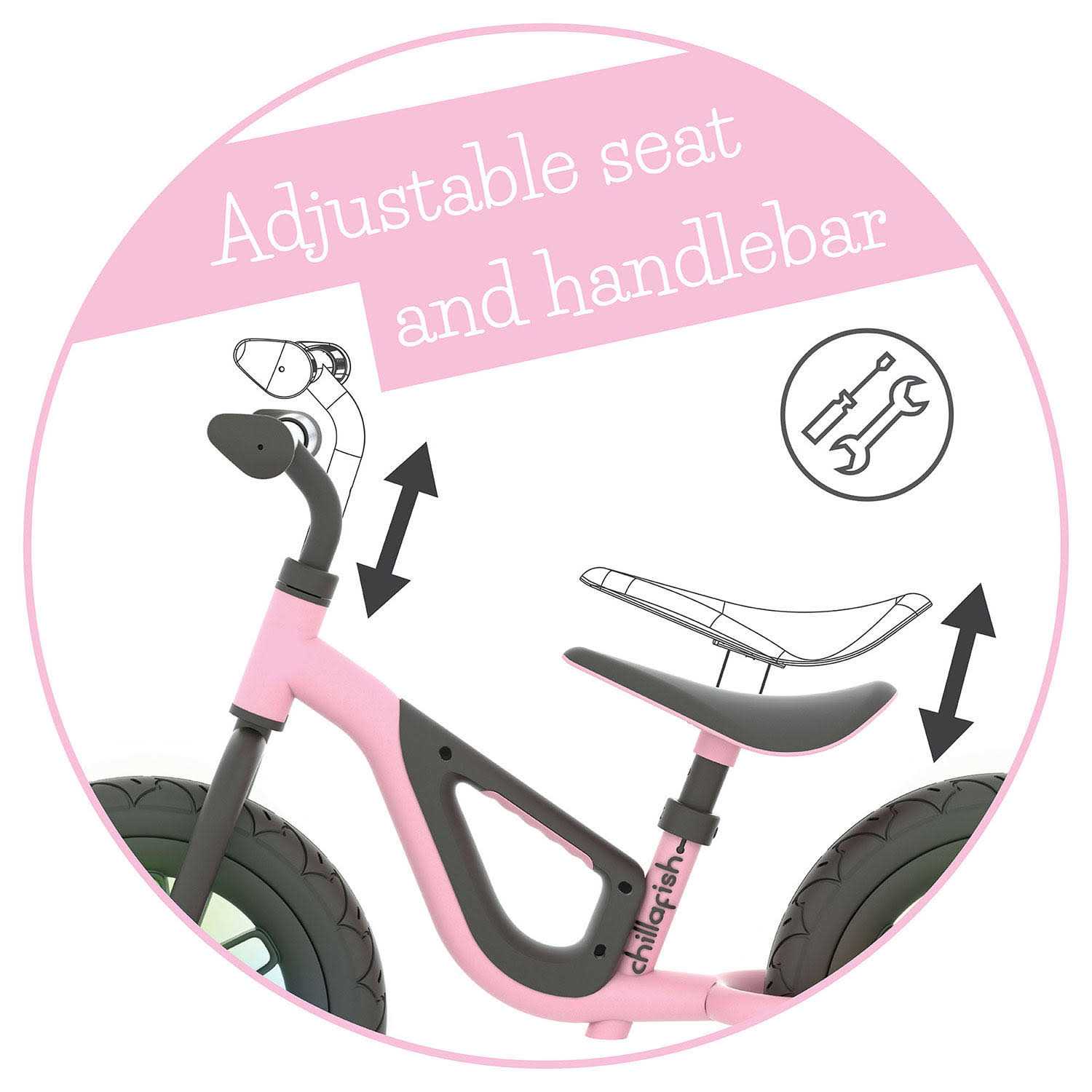 Chillafish Izzy Glow 12 Balance Bike with Light Up Wheels - Image 5