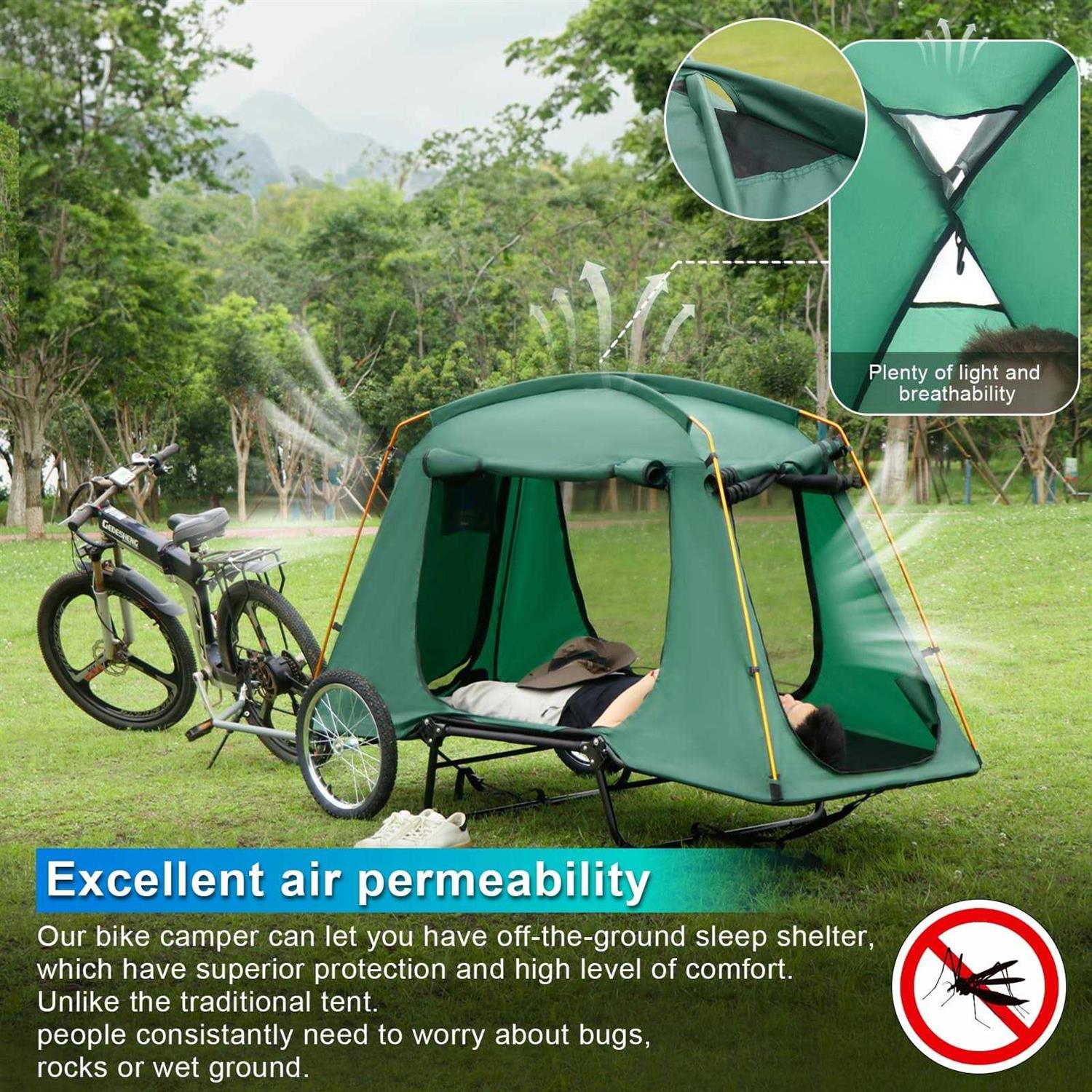 jagahaha The Ultimate Folding E-Bike Trailer Tent for Off-The-Ground Camping - Image 3