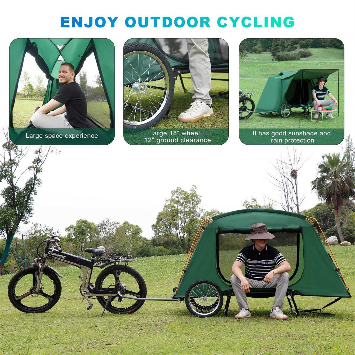 jagahaha The Ultimate Folding E-Bike Trailer Tent for Off-The-Ground Camping - Image 4
