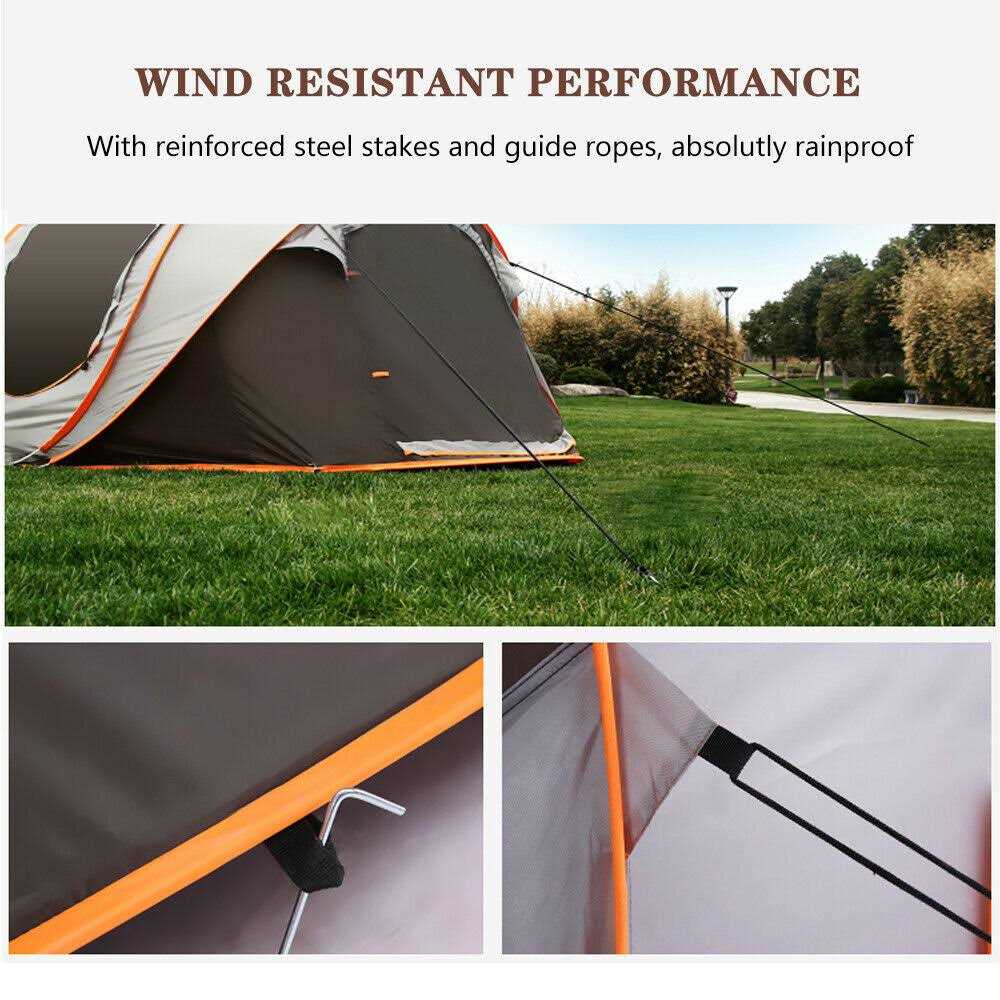 6 Person Easy Pop Up Tents for Camping AYAMAYA Double Layer Waterproof Instant Tent with Vestibule & Porch - Image 3