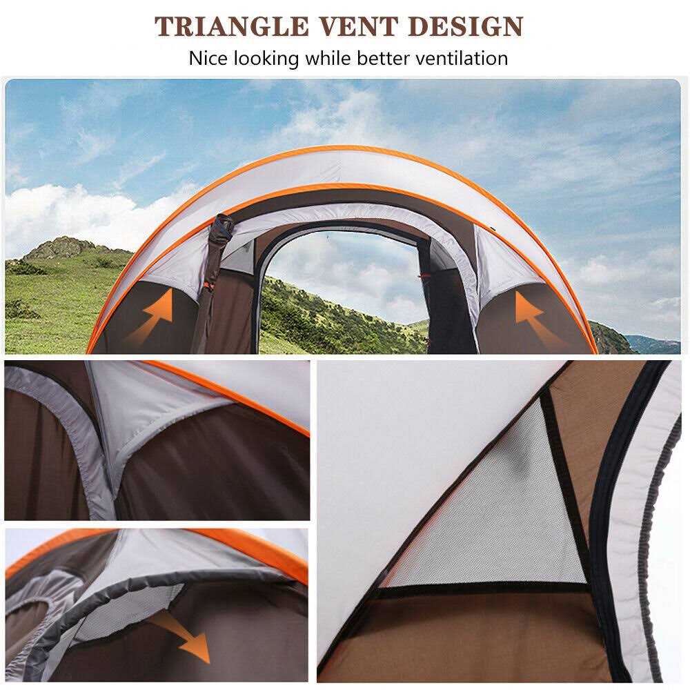 6 Person Easy Pop Up Tents for Camping AYAMAYA Double Layer Waterproof Instant Tent with Vestibule & Porch - Image 5