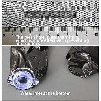 SOOSPE-MZ 10ft Patio Mosquito Netting Patio Umbrella Cover Mosquito Netting Screen,Windproof Mosquito with Zipper Portable Foldable Umbrella - Image 3