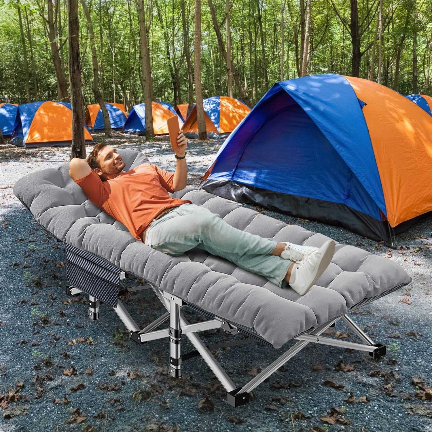 Aboron Folding Camping Cot with 2 Sided Carry Bag - Image 4