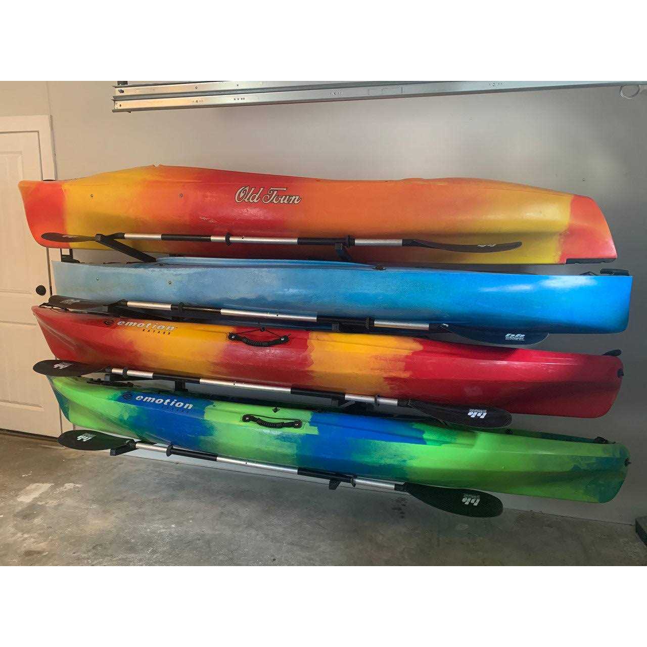 StoreYourBoard 4 Kayak Storage Rack Wall Mounted Indoor Garage Organizer Holds up to 400 lbs - Image 3
