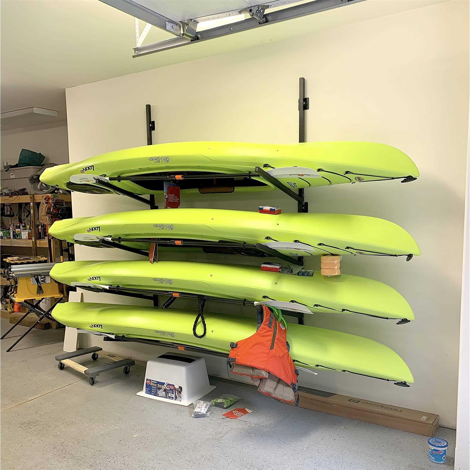 StoreYourBoard 4 Kayak Storage Rack Wall Mounted Indoor Garage Organizer Holds up to 400 lbs - Image 4