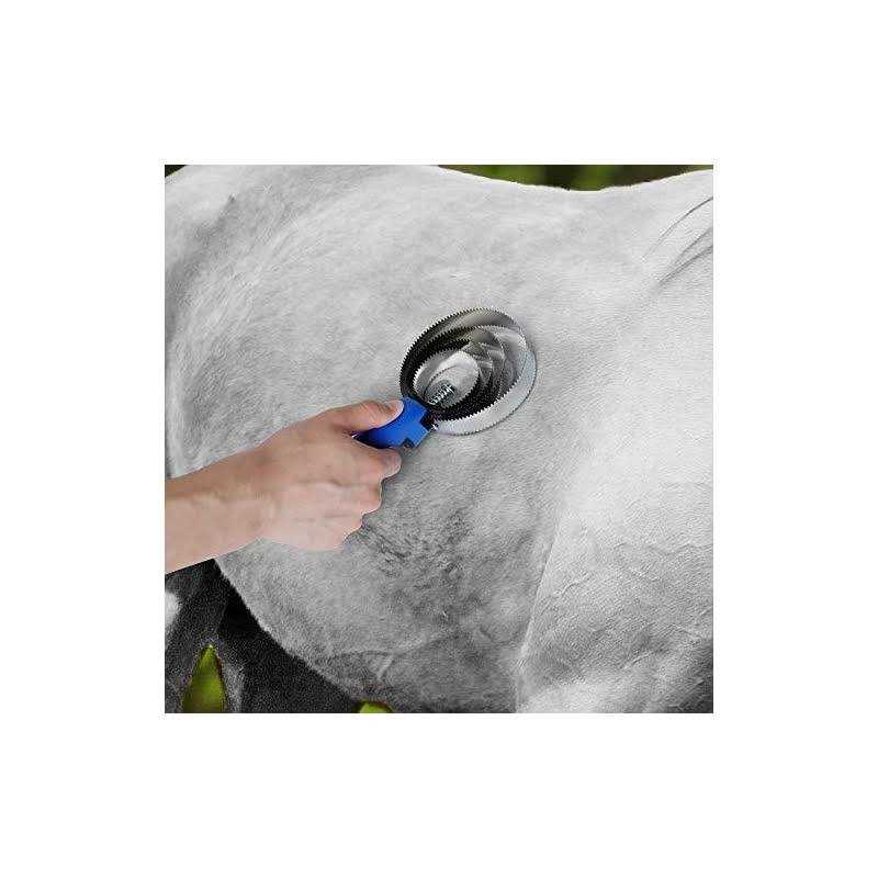 BOTH WINNERS Reversible Stainless Steel Curry Comb with Soft Touch Grip - Image 2