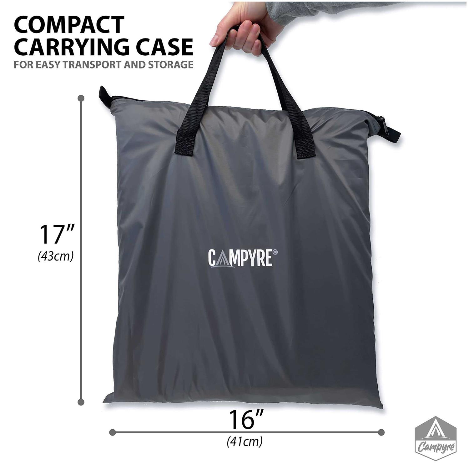 CAMPYRE Tent & RV Camping Organizer with Zippered Flap 9-Shelf Storage. Tent Organizer - Image 4