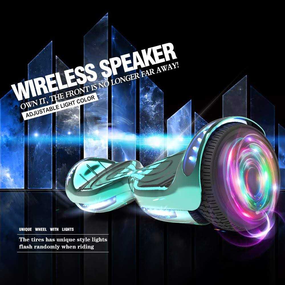 Star Wheel Hoverboard with Bluetooth 6.5 inch Self Balancing Scooter with Science Fiction LED Wheels - Image 3
