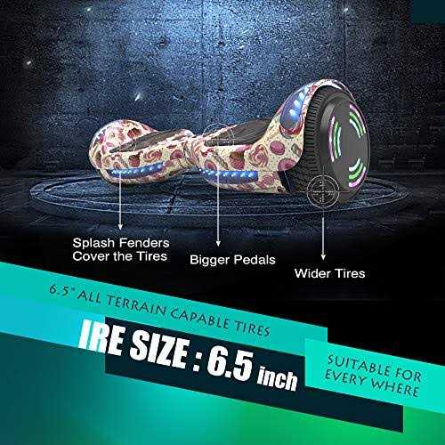 Star Wheel Hoverboard with Bluetooth 6.5 inch Self Balancing Scooter with Science Fiction LED Wheels - Image 4