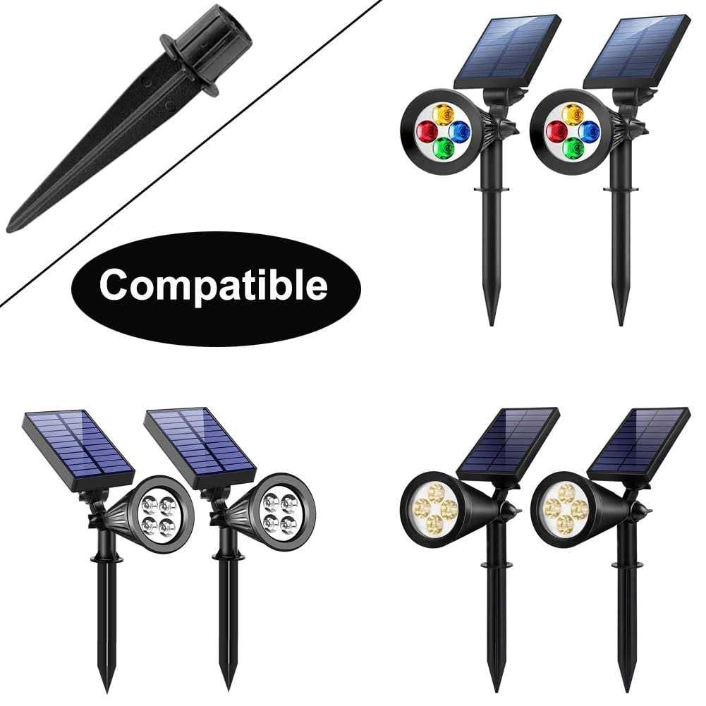 sunpo Metal Replacement Stakes for Solar Lights Outdoor Plastic Solar Pathway Lights Spike Replacer - Image 5