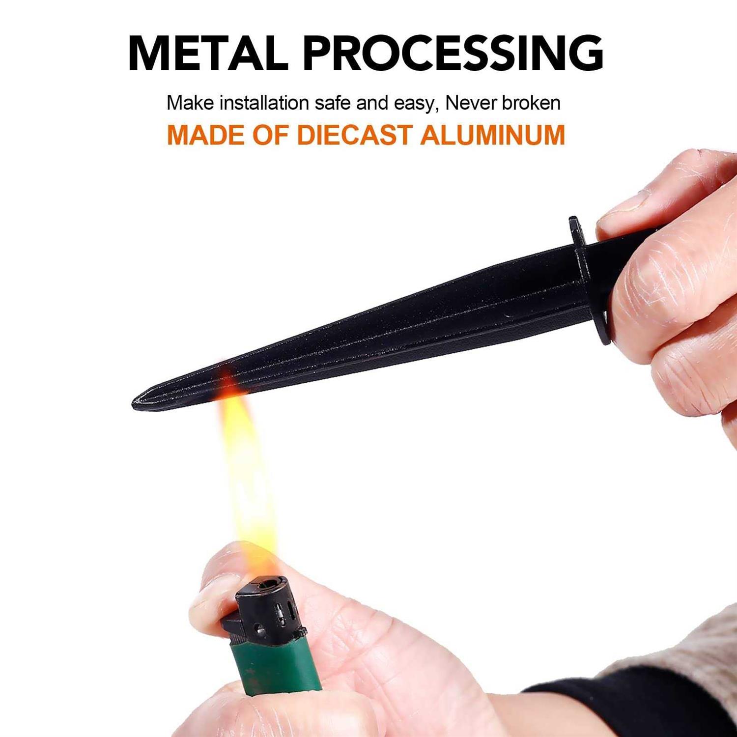 sunpo Metal Replacement Stakes for Solar Lights Outdoor Plastic Solar Pathway Lights Spike Replacer - Image 3