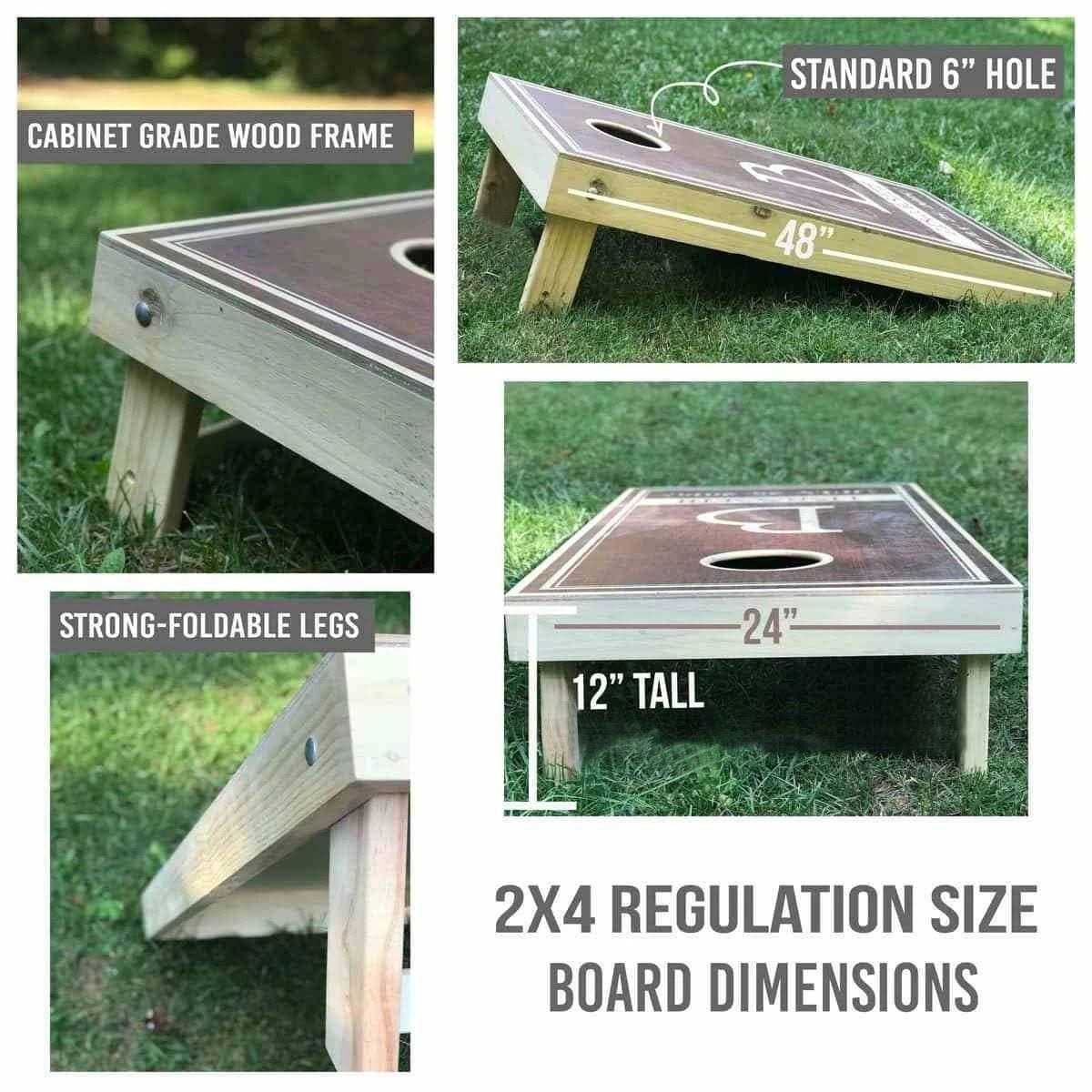 Skip's Garage Flag Solid Wood Cornhole Board Set - Image 2