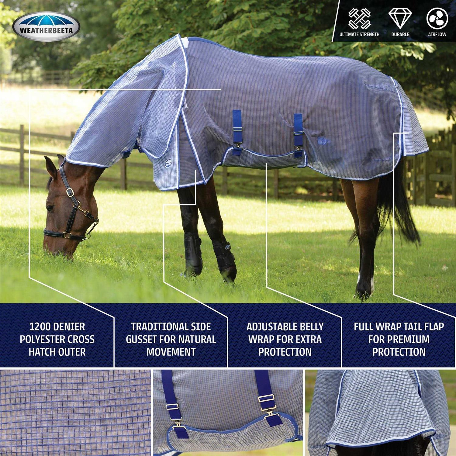 WeatherBeeta ComFiTec Ripshield Plus Detach-A-Neck Fly Sheet - Image 4