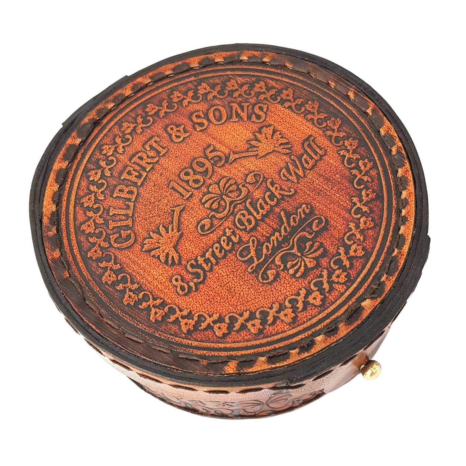 Brass Nautical Antique Brass & Copper Sundial Compass Sundial Clock in Box Gift sun Clock Ship Replica Watch - Image 5