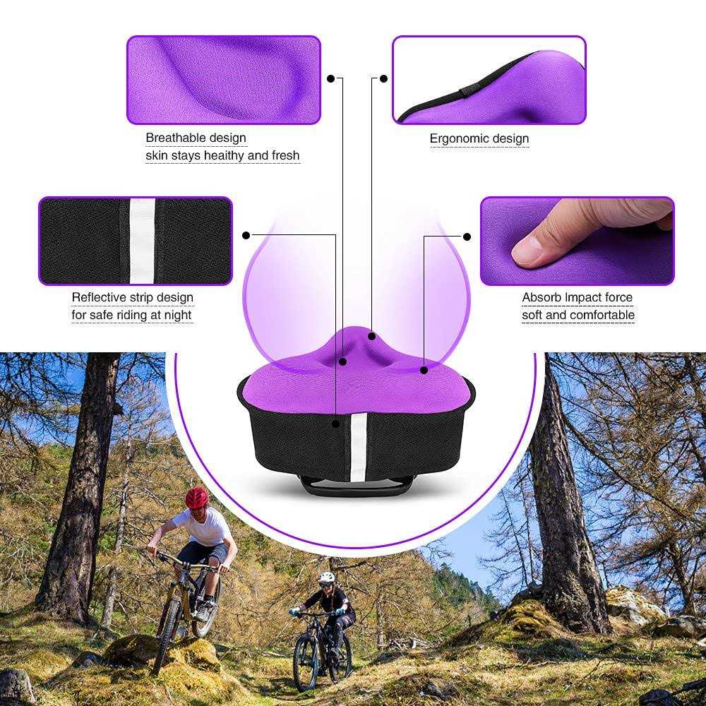 ANZOME Bike Seat Cushion Extra Soft Wide Gel Bike Seats Cover for Men Women Comfort Fits Bicycle Cushions Of Exercise Bikes Spin Stationary Cruiser - Image 3