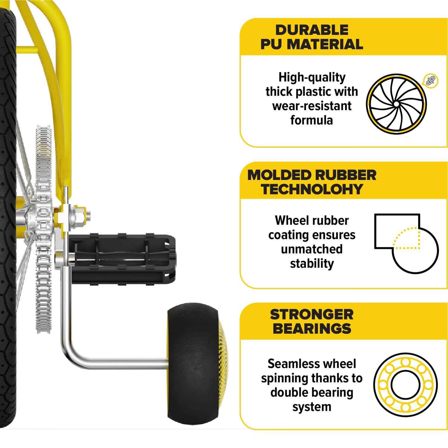 Ultraverse Kids Bike Training Wheels Tire Size with Wide Silent Wheels - Image 5