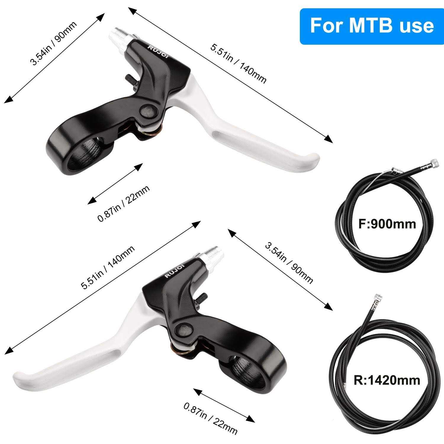 RUJOI Bike Disc Brake Kit, Aluminum Front and Rear Caliper Full Aluminum Alloy Bicycle Brake Lever - Image 4