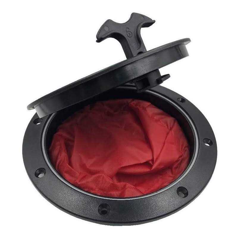 Anndason 2 Pcs 6 Black Deck Plate Kit Deck Hatch with Storage Bag for Fishing Kayak Boating - Image 4