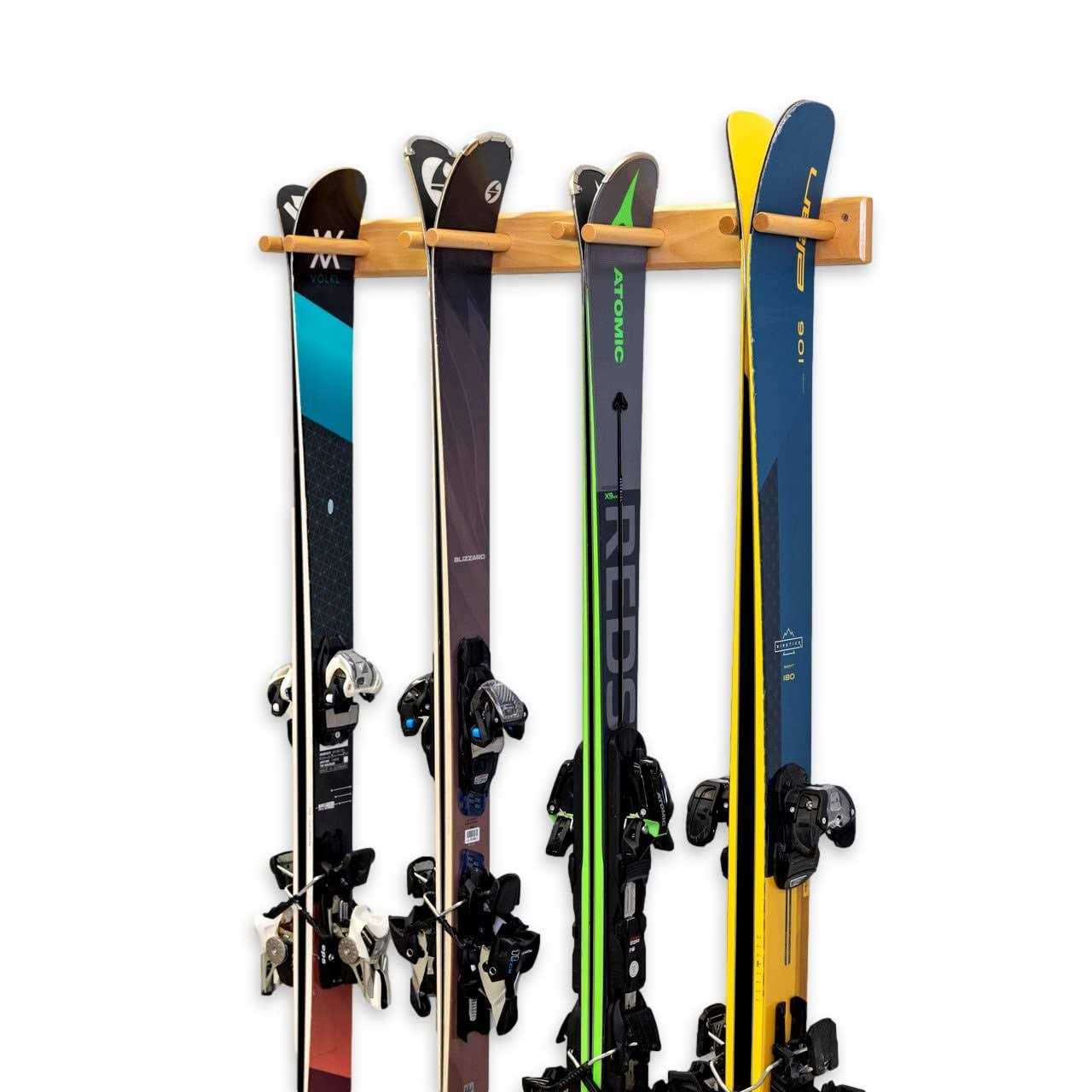 StoreYourBoard Timber Ski Wall Rack 4 Pairs of Skis