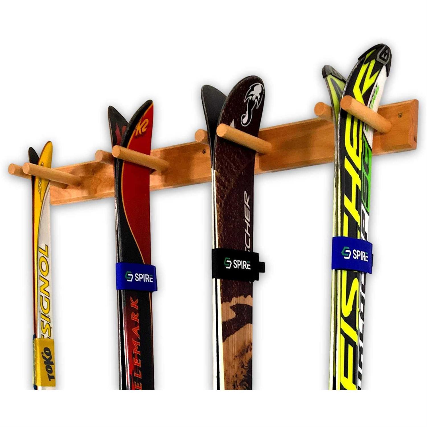 StoreYourBoard Timber Ski Wall Rack 4 Pairs of Skis - Image 4