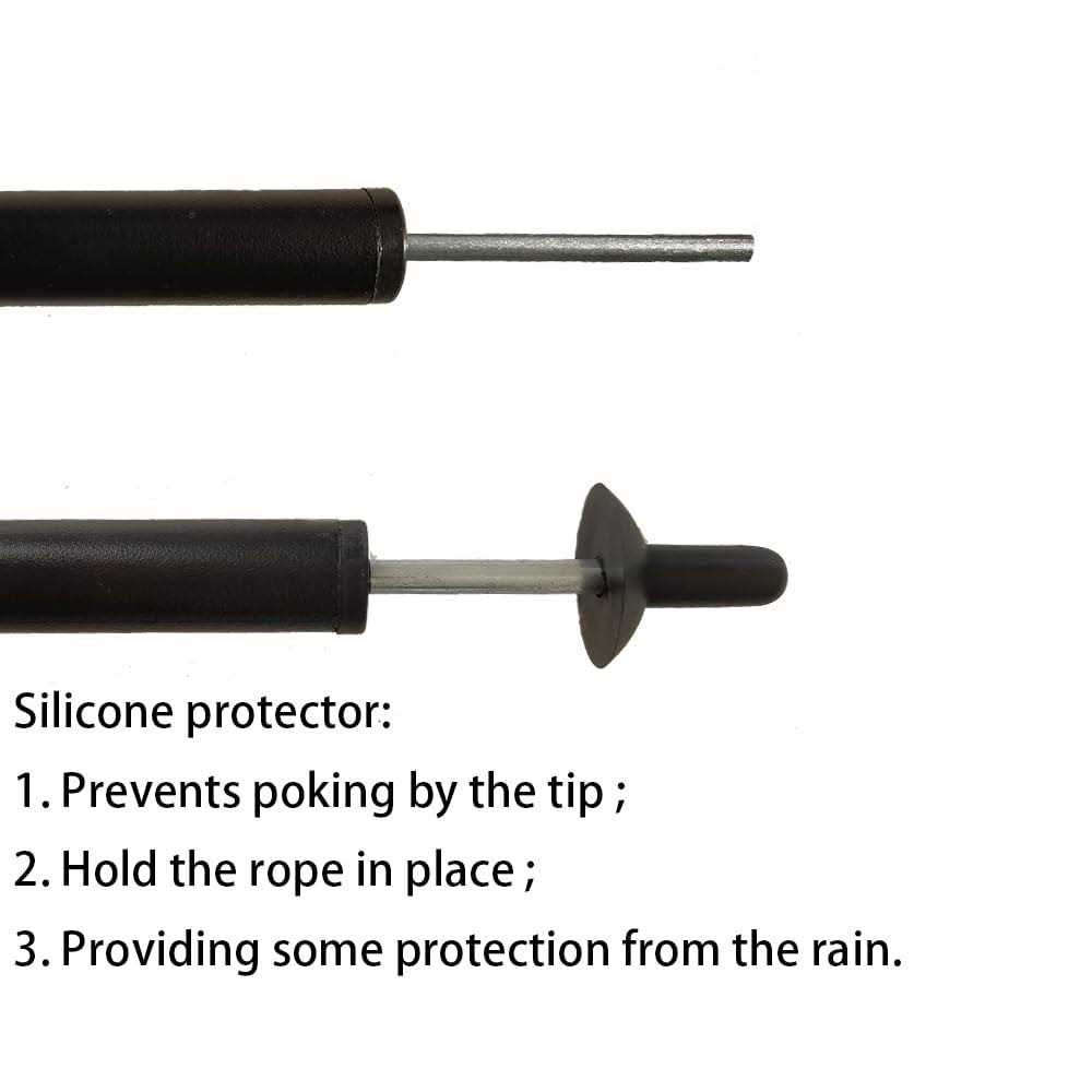 Adjustable Tarp Poles for Camping with 2 Silicone Protective Caps - Image 4