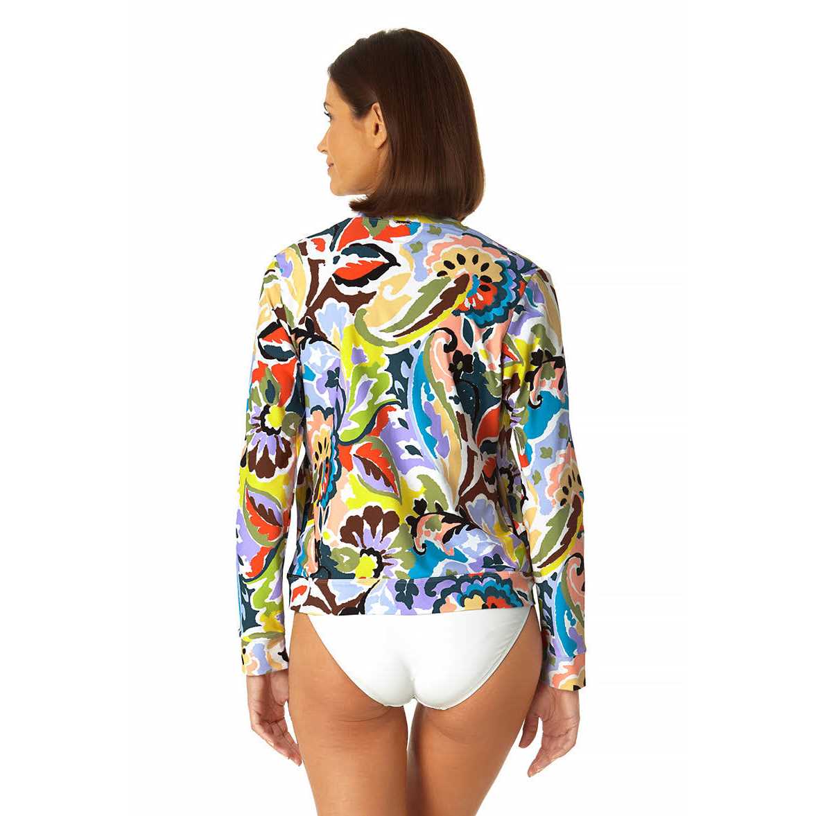 Anne Cole Women's Long Sleeve Full Zip Rashguard - Image 4